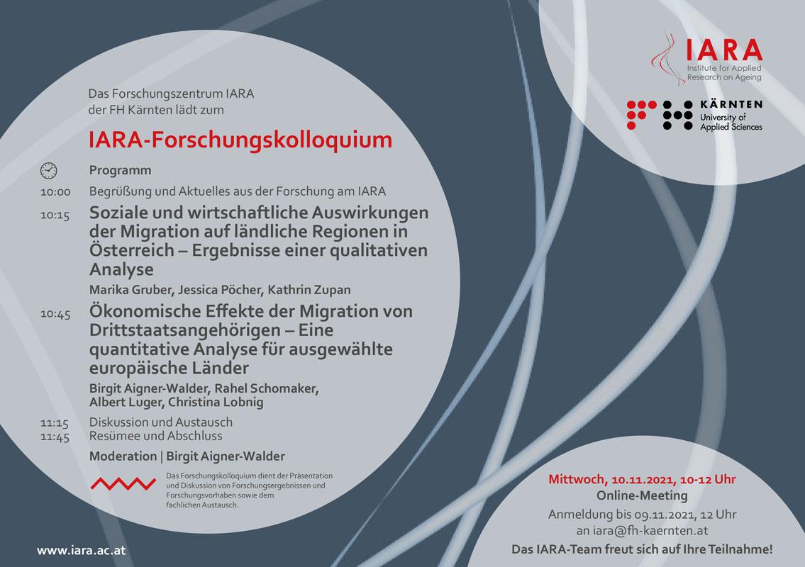 Ansicht Einladung PDF Forschungskolloquium 10.11.2021