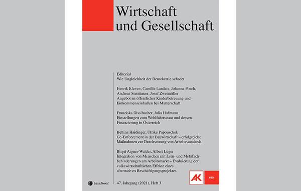 Titelblatt Wirtschaft und Gesellschaft Nr. 3/2021