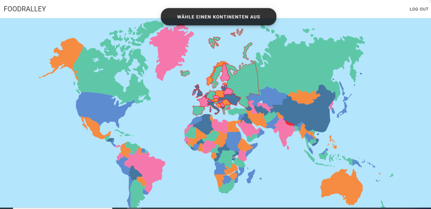 Screenshot FoodRalley Gesundheitslernspiel