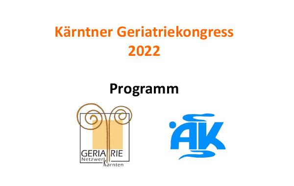 Ausschnitt Einladung Ktn. Geriatriekongress 2022