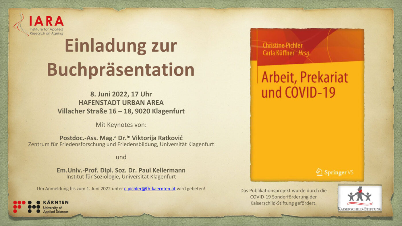Einladung-Buchpräsentation-08062022 Arbeit Prekariat und Covid-19