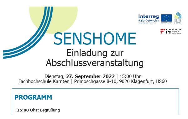 Vorschau Einladung Abschlussveranstaltung SENSHOME-Projekt
