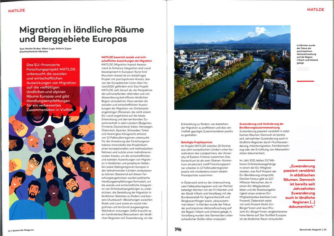 Gemeinde-Magazin-Kärnten_6-2022-Vorschau Artikel MATILDE Projekt