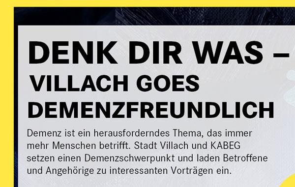 Villach Schwerpunkt Thema Demenz Vortragsreihe Snipping von Website der Stadt Villach
