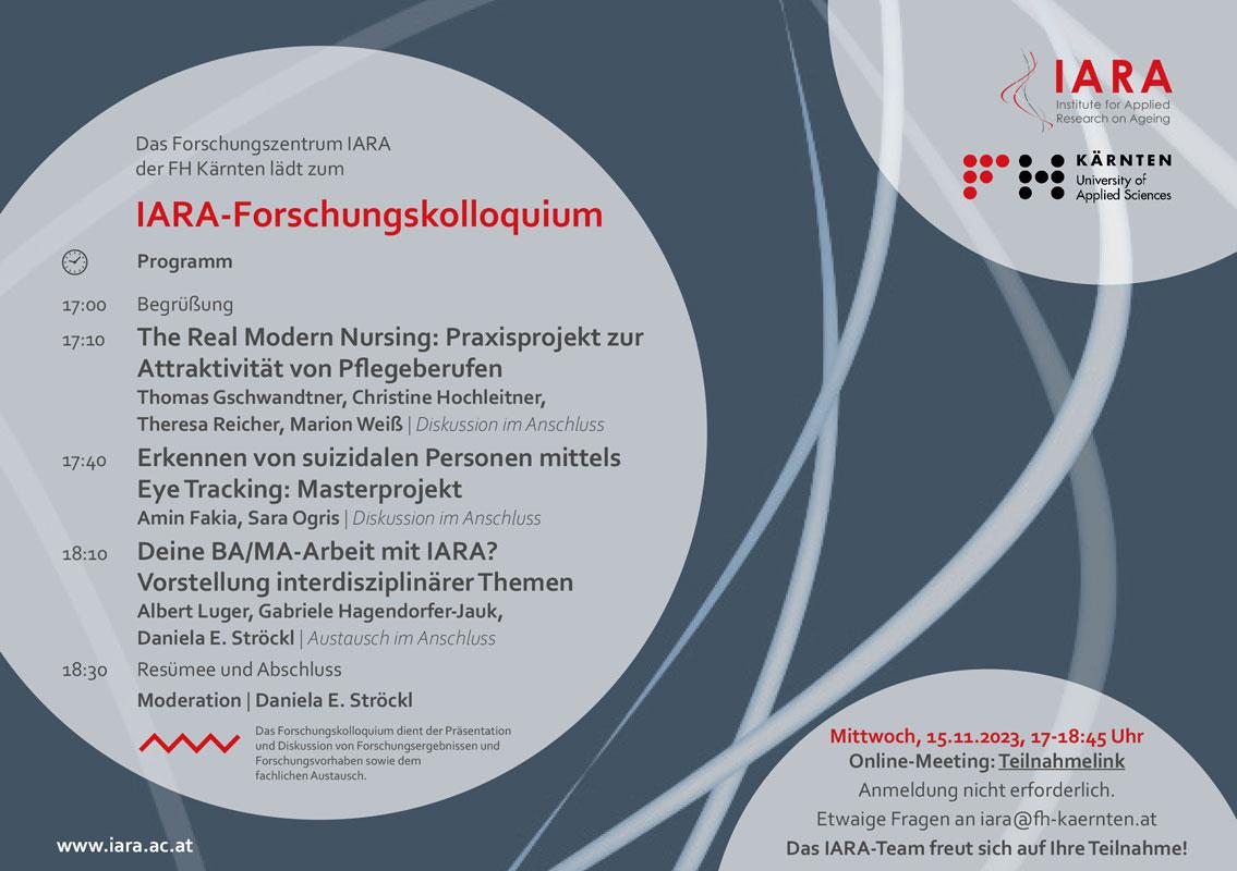 Programm Flyer Forschungskolloquium 15.11.2023 Online