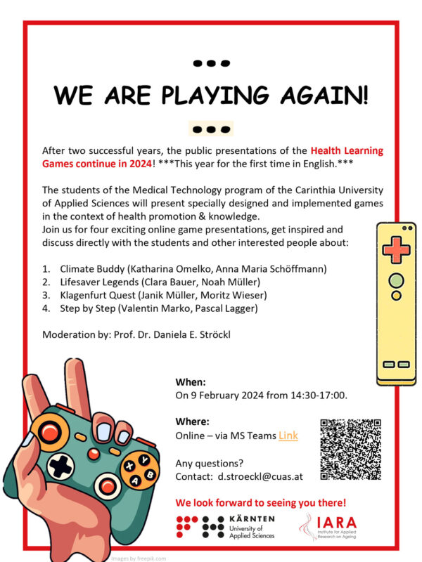 Flyer Gesundheitslernspiele 2024 Health Games 2024