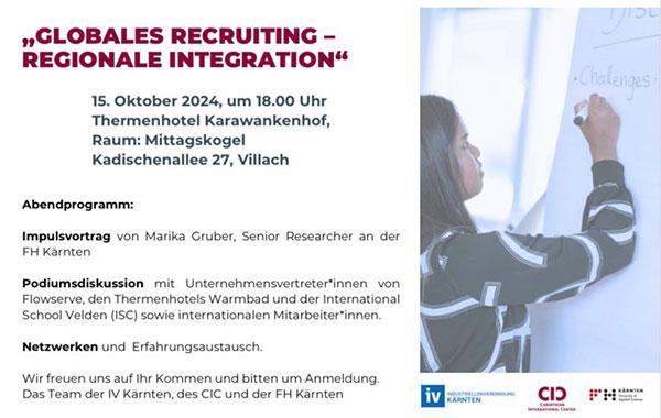 Beitragsbild Foto Einladung für Veranstaltung 15.10.2024 -Globales Recruiting Regionale Integration