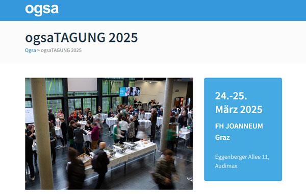 ogsaTAGUNG 2025 Graz Bild von Tagungswebsite