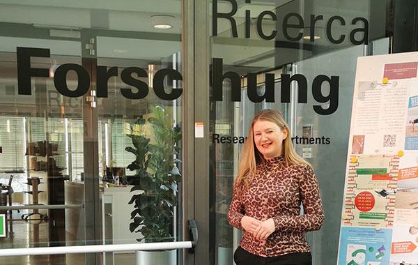 Foto Marika Gruber bei Eurac in Bozen, IT, 2025