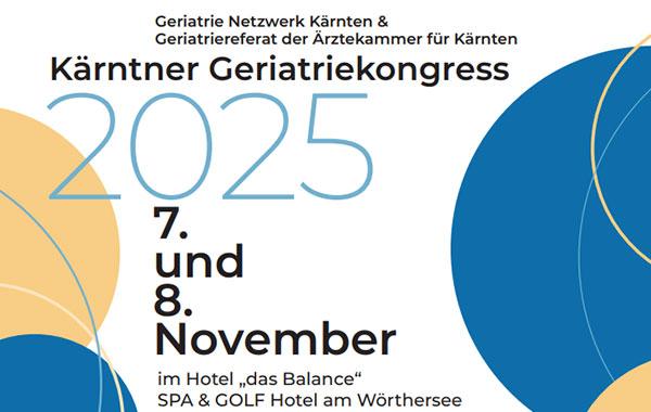 Ausschnitt Flyer Ktn. Geriatriekongress 7-8.11.2025