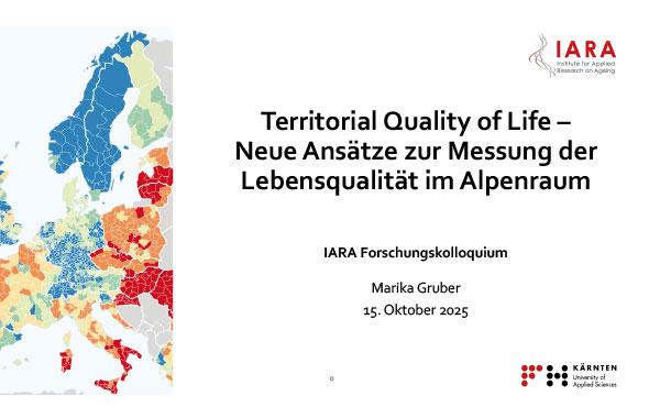 Präsentation Marika Gruber IARA-Forschungskolloquium 15.10.2025, Seite 1