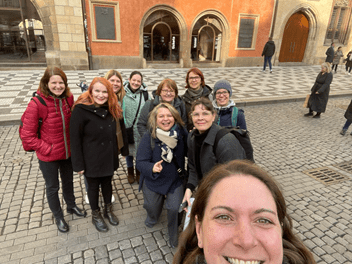 AliVe project team walking through Prague (November 2025)