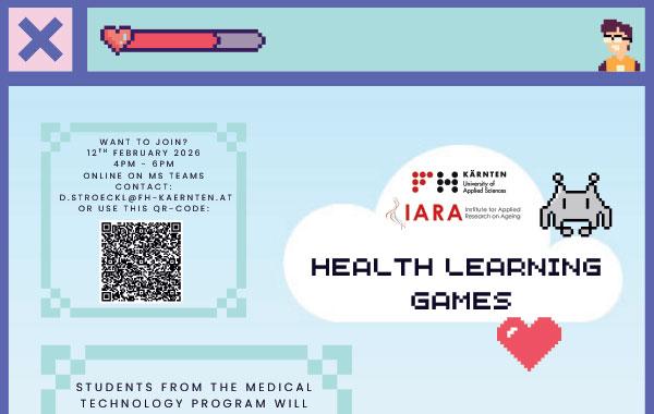 Ausschnitt Einladung Flyer Health Learning Games 2026