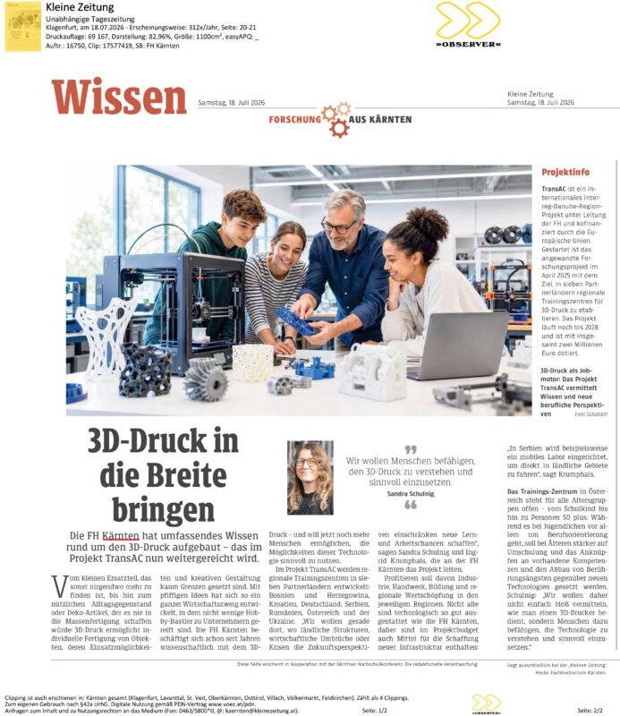 TransAC 18.07.2026 Kleine Zeitung